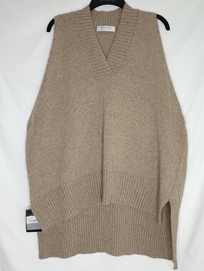 STORETS Lyla Oversized Wool Blend Knit Vest S/M